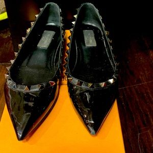 Valentino Rockstud patent leather ballet flatsSZ37